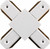 Компонент однофазной трековой системы LD1002 коннектор Х-образный для шинопровода, белый | 10330 FERON