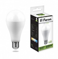 Лампа светодиодная LB-100 (25W) 230V E27 4000K A65 | 25791 FERON LED Е27 белый купить в Москве по низкой цене