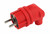 Вилка каучуковая с/з 90град с кольцом 16A IP44 красная V9-RED-IP44 ЭРА (Энергия света) Б0044549