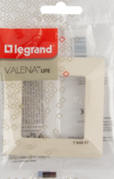 Рамка Legrand VLN-L 1 пост слоновая кость