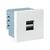 Розетка USB, сила тока 2,1 А (2 гнезда) без индикатора | E2MR2-20USB-10 EKF