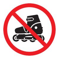 Наклейка запрещающий знак "На роликах не заходить" 150х150мм 56-0019 купить в Москве по низкой цене