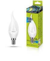 Лампа светодиодная LED-CA35-11W-E14-4K "Свеча на ветру" 11Вт E14 4500К 180-240В Ergolux 14235 цена, купить
