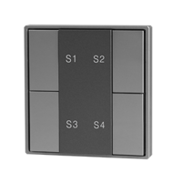 Кнопочная панель 4-х кл. (4 сцены/1 группа), металический корпус, серый DA-SW-S4-PG | VARTON пластиковый AWADA цена, купить
