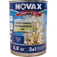 Грунт-эмаль 3 в 1 антикоррозионная Novax RAL 9005 глянцевая черная 0.8 кг NX-800 7042 матовая серая купить в Москве по низкой цене