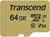 Карта памяти TS64GUSD500S 64GB microSDXC Class 10 UHS-I U3 V30 R95 W60MB/s with adapter Transcend 1000501779