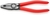Плоскогубцы комбинированные резка - проволока средней твердости 34мм твердая 22мм кабель 12мм (16мм) L=180мм обливные рукоятки блистер цвет черный KN-0301180SB KNIPEX