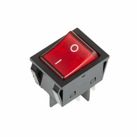 Выключатель клавишный 250V 25А (4с) ON-OFF красный с подсветкой | 36-2343 REXANT