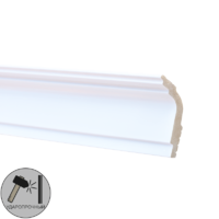 Плинтус потолочный полистирол ударопрочный Format 06011D белый 26x47x2000 мм