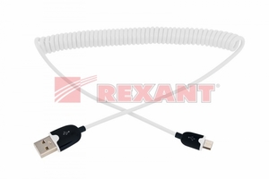 Кабель USB универсальный microUSB шнур витой 1м бел. Rexant 18-4301 м купить в Москве по низкой цене