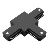 Коннектор для соединения трековых шинопроводов Gauss T-образный цвет чёрный