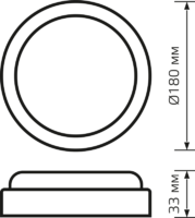 Светильник ЖКХ светодиодный Gauss 20 Вт IP20, накладной, круг, цвет белый