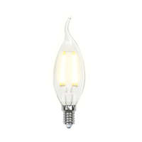 Лампа светодиодная диммируемая LED-CW35-5W/WW/E14/CL/DIM GLA01TR форма "свеча на ветру" прозр. Air свет теплый бел. 3000К упак. картон. Uniel UL-00002863