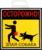 Наклейка «Осторожно злая собака» 100х100 мм полиэстер DUCKANDDOG