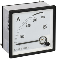 Амперметр Э47 600/5А 72х72 AC включение через трансформатор (класс точности 1.5) - IPA10-6-0600-E IEK (ИЭК)
