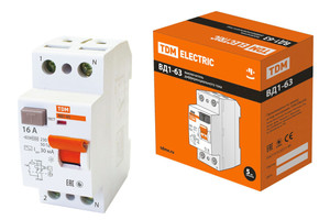 Выключатель дифференциальный (УЗО) ВД1-63 2п 16А 30мА тип AC | SQ0203-0004 TDM ELECTRIC
