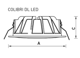 Светильник светодиодный ДВО COLIBRI DL LED 19 21Вт 4000К IP40/IP20 с рассеивателем | 1170000780 Световые Технологии
