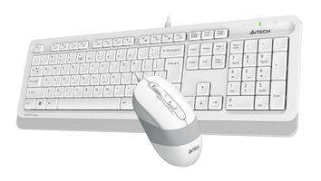 Комплект клавиатура+мышь Fstyler F1010 клавиатура бел./сер. мышь USB Multimedia WHITE A4TECH 1147556 цена, купить