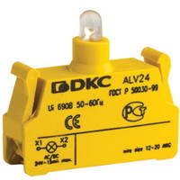 Контактный блок с клеммным безвинтовым зажимом со светодиодом на 24В | ALV24 DKC (ДКС)