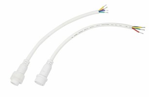 Соединительный кабель (4pin) герметичный (IP67) 4х0.75 мм 300 V белый | 11-9440 REXANT