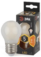 Лампа светодиодная F-LED P45-5W-827-E27 frost Лампы СВЕТОДИОДНЫЕ ЭРА (филамент, шар мат., 5Вт, тепл, E27) | Б0027931 (Энергия света)