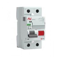 Выключатель дифференциальный (УЗО) DV 2п 40А 30мА тип AC AVERES | rccb-2-40-30-ac-av EKF