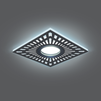 Светильник светодиодный Backlight ИВО 3Вт 4000К GU5.3 квадрат. черн. GAUSS BL126 LED точечный 3W встраиваемый купить в Москве по низкой цене