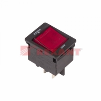 Выключатель - автомат клавишный 250V 15А (4с) RESET-OFF красный с подсветкой | 36-2630 REXANT аналоги, замены