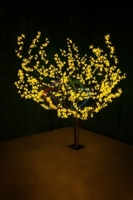 Светодиодное дерево "Сакура" высота 1,5м, диаметр кроны 1,8м, желтые светодиоды, IP 54, понижающий трансформатор в комплекте, | 531-101 NEON-NIGHT 150см 864LED 110Вт 24В Фигура Сакура H1.5м купить в Москве по низкой цене