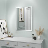Зеркало декоративное Вега прямоугольник 50x70 см цвет белый INSPIRE