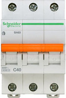 Выключатель автоматический трехполюсный ВА63 40А C 4,5кА | 11227 Schneider Electric