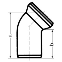 Отвод для присоединения выпуска унитаза ø 110х45° Rehau Raupiano полипропилен 121614 аналоги, замены