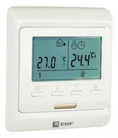 Термостат программируемый ETT-1 (HW-500; RTC 51.716; R51XT; ST-16) 3.6кВт 16А для теплых полов датчик пола; воздуха бел. EKF