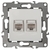 Розетка информационная двойная 12-3108-01 2XRJ45, белый (10/100/2400) |Б0014729 | ЭРА (Энергия света)