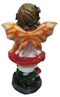 Фигура садовая «Девочка на грибе с бабочкой» высота 49 см