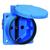 Розетка встраиваемая ( с уплотнителем ) Schuko 16A 3p 250V IP54,QC синяя 71102 I 71102-Bals Bals