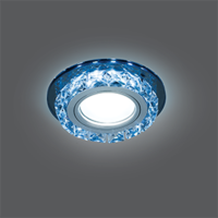 Светильник светодиодный Backlight 4100К GU5.3 кругл. черн./кристалл/хром GAUSS BL042 LED точечный встраиваемый цена, купить