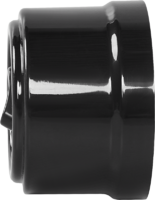 Выключатель Electraline одноклавишный проходной черный