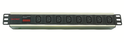 Блок розеток для 19дюймовых шкафов; 8 IEC60320 С13; амперметр ДКС R519IEC8AMC14 DKC (ДКС)