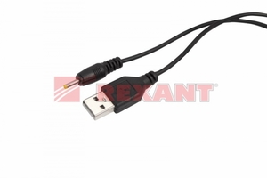 Кабель USB штекер - DC разьем питание 0,7х2,5 мм, длина 1 метр | 18-1155 REXANT Шнур 1м купить в Москве по низкой цене