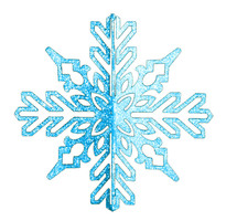 Елочная фигура "Снежинка ажурная 3D", 23 см, цвет синий | 502-333 NEON-NIGHT