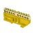 Шина нулевая N 6х9 10 отверстий желтый изолятор на DIN-рейку латунь PROxima EKF sn0-63-10-dz