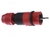 Вилка кабельная прямой ввод с мультизаземлением, водо- и пылезащищенная IP54 16A 2P+E 250V, красный/чёрный - 1529140 ABL SURSUM