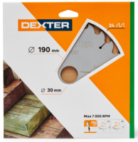 Диск пильный по дереву Dexter FD-E031903024T 24Т 190x30x1.5 мм, кольца: 20 и 25.4