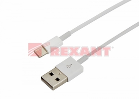 Кабель USB для iPhone 5/6/7 моделей original copy 1:1 бел. Rexant 18-0001 купить в Москве по низкой цене