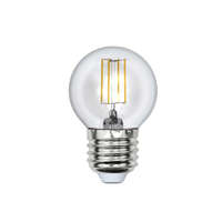 Лампа светодиодная диммируемая LED-G45-5W/WW/E27/CL/DIM GLA01TR форма "шар" прозр. Air свет теплый бел. 3000К упак. картон Uniel UL-00002868