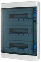 Шкаф навесной IP65, 3 ряда 54 модуля, профессиональная серия, прозрачная дверь, N/PE клеммы в комплекте, IKA-3/54-ST - 174202 EATON