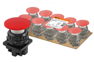 Выключатель кнопочный КЕ 021-У2-исп.2 гриб без фиксации красный 1з+1р 10A 660B IP40 | SQ0753-0018 TDM ELECTRIC купить в Москве по низкой цене