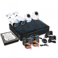 Комплект видеонаблюдения 2 внутр. камеры наружные (с жестким диском) ProConnect 45-0415 REXANT аналоги, замены