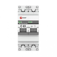 Автоматический выключатель EKF PROxima 2 П А С 4.5 kA ВА 47-63 mcb4763-2-02C-pro
